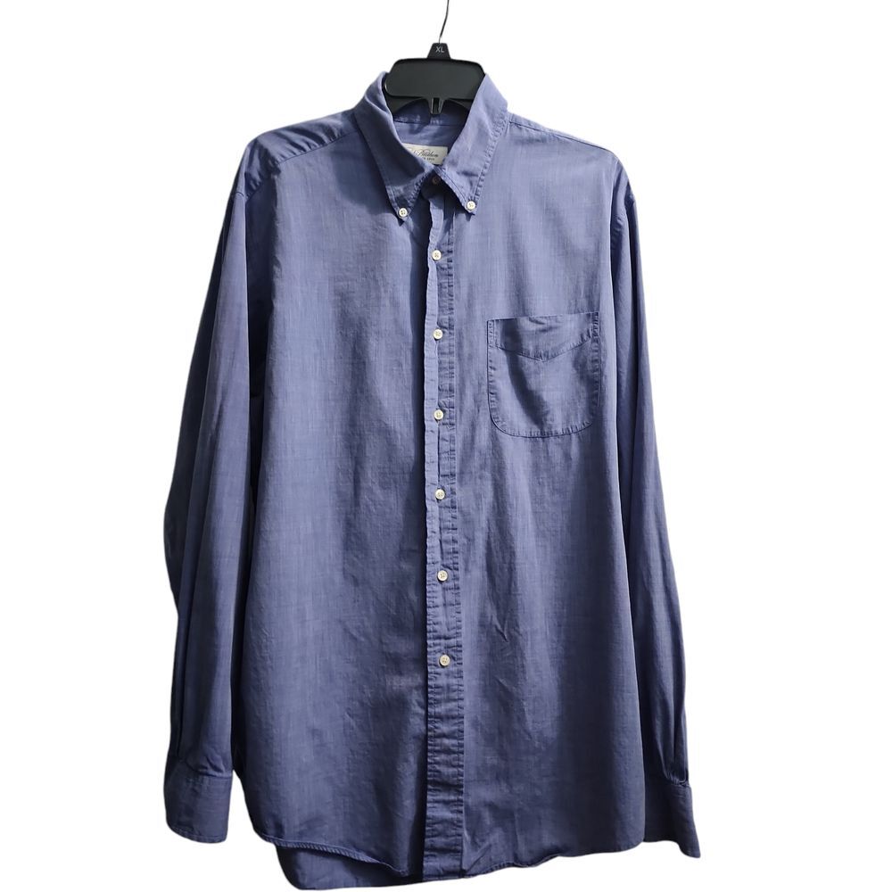 Brooks Brothers Classic Blue Button-Down Shirt Men's Casual Formal Wear